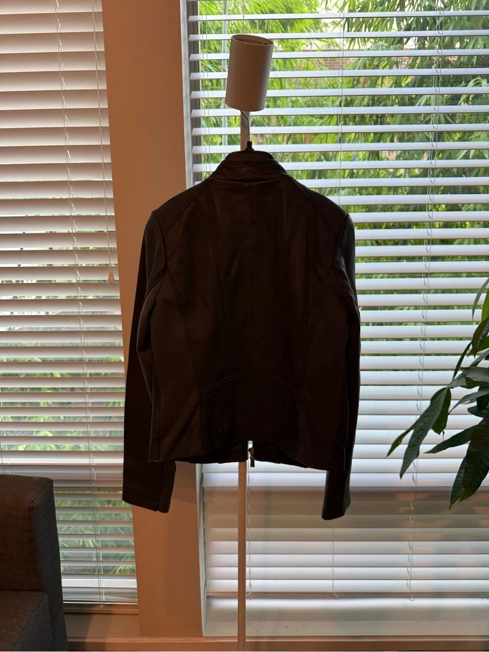 Michael Kors Black Leather Bomber Jacket
